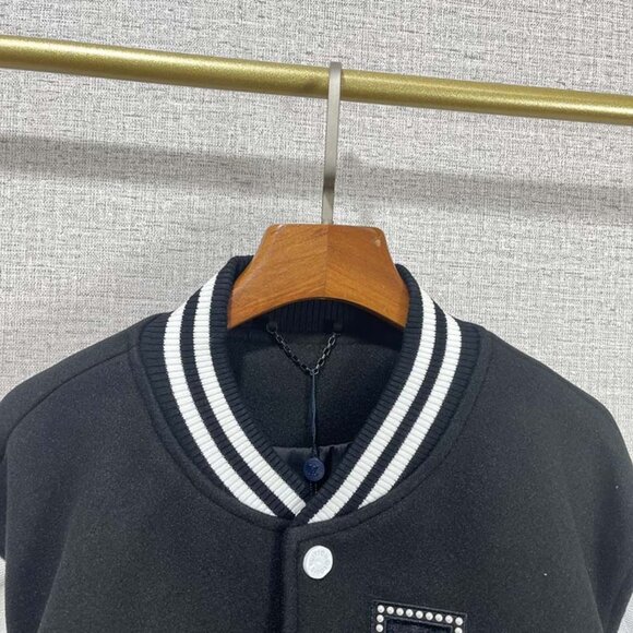 Louis Vuitton Velvet Patched Embroidered Baseball Jacket - Picture 3 of 8